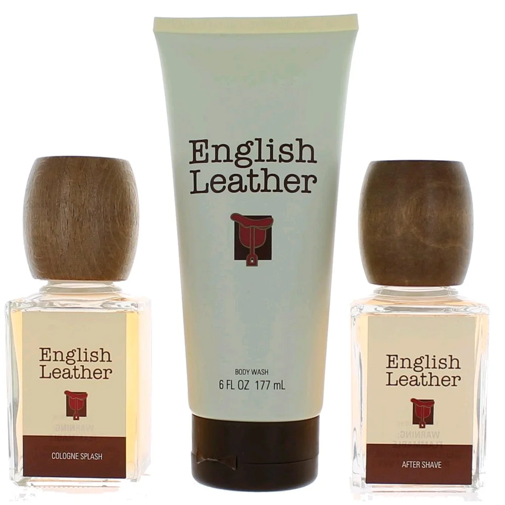English Leather by Dana, 3 Piece Gift Set for Men