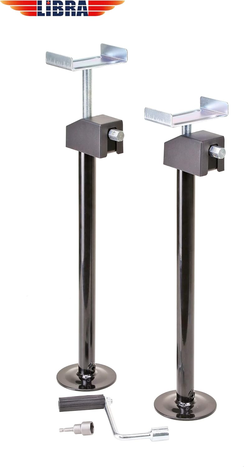 LIBRA Set of 2 Heavy Duty Quick-Lift RV Slide Out Stabilizer Jacks 5000lbs Adjust 21