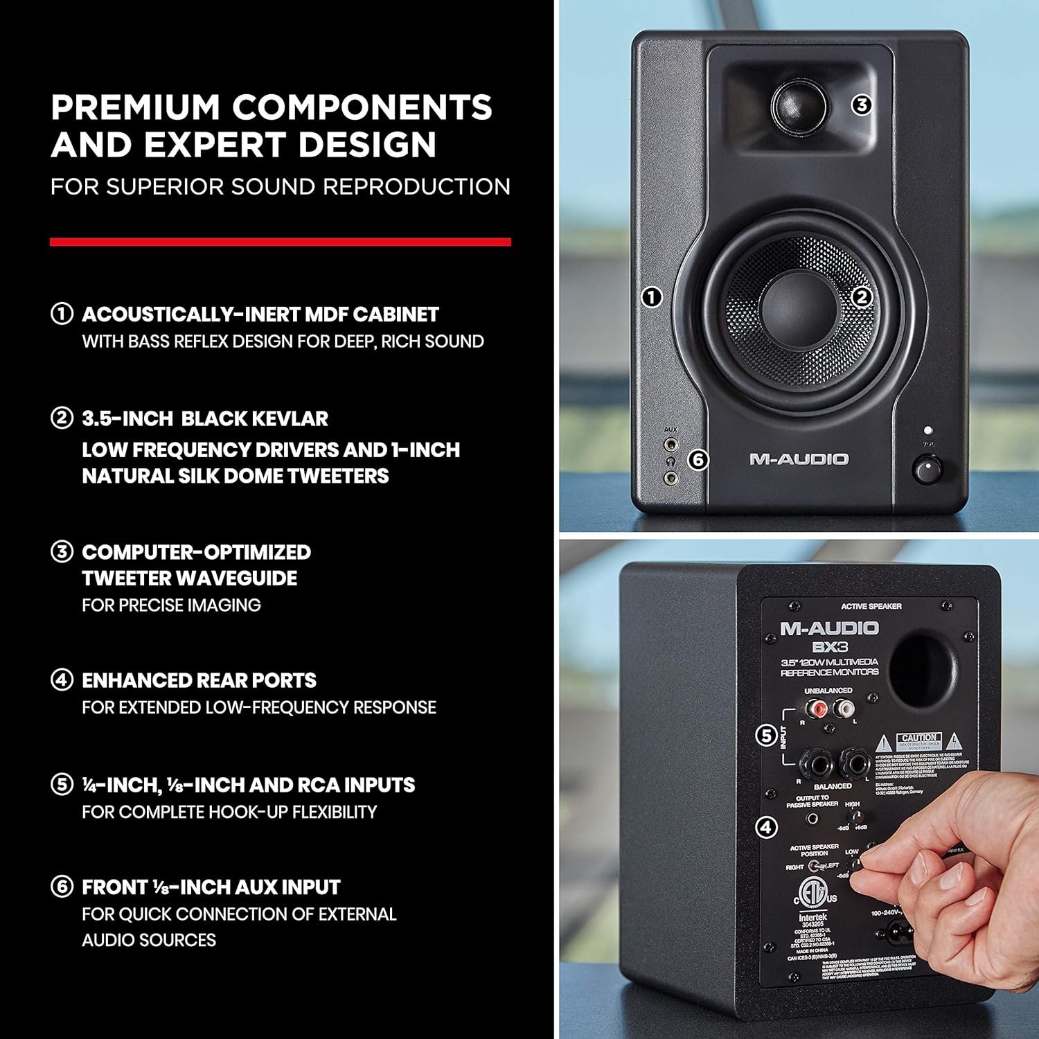 Complete DJ Equipment Package - Numark Party Mix 2 DJ Controller with Party Lights, M-Audio BX3 3.5 Inch DJ Speakers, and Serato DJ Lite