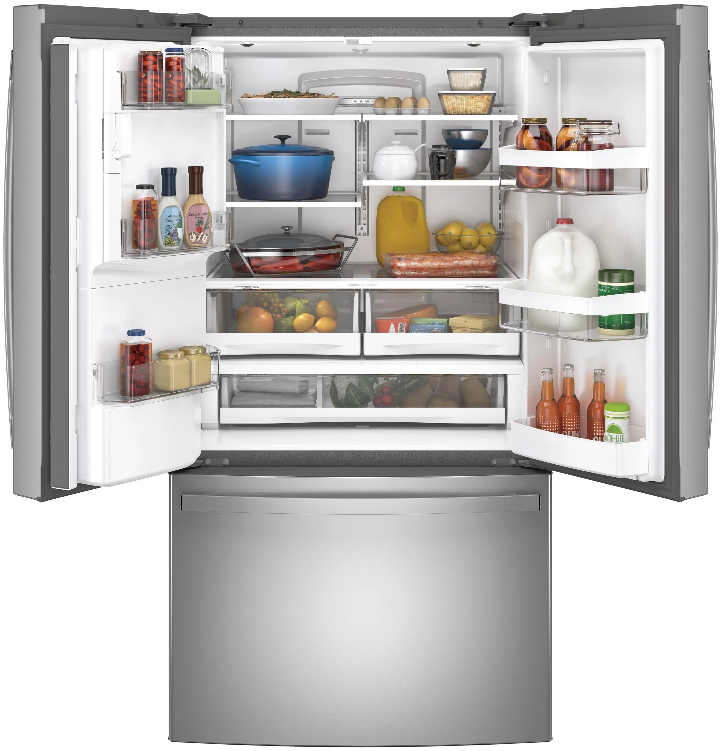 GE APPLIANCES GFE28GYNFS  FRENCH DOOR FREESTANDING REFRIGERATOR Stainless Steel