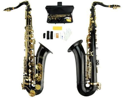 Merano B Flat Black Tenor Saxophone with Case