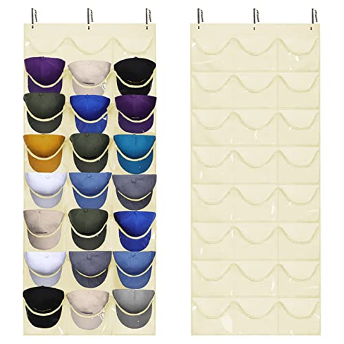 Hat Rack - Hat Organizer - Hat Racks for Baseball Caps, Visible Hat Holder - Baseball Hat Rack for Wall Door with 3 Hooks