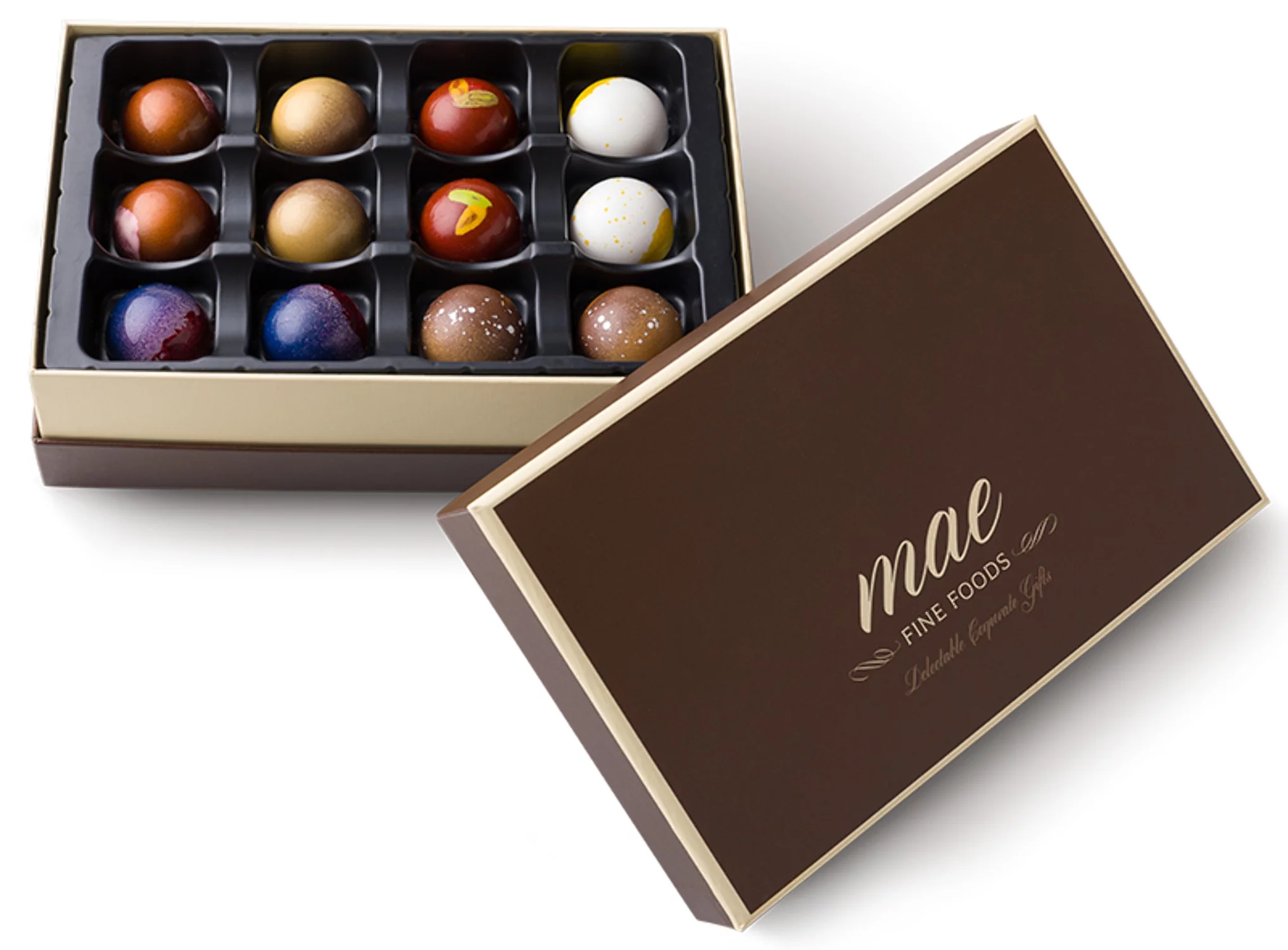 12 Classic Gourmet Chocolate Bonbons