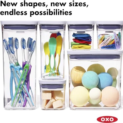 OXO Good Grips 6 Piece(3 Containers & 3 Scoops) Large Canister Set with Scoops, 4.4 qt each, White