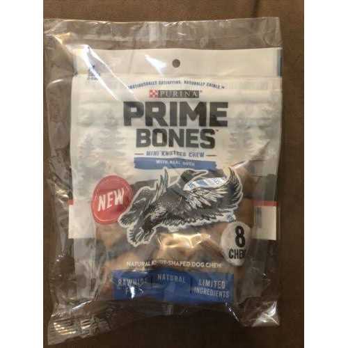 Purina Prime Bones Mini Knotted Chews Rawhide Free Natural Dog Treats - Pet Supplies online store