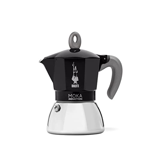 Bialetti - Moka Induction, Moka Pot, Suitable for all Types of Hobs, 6 Cups Espresso (9.4 Oz), Red