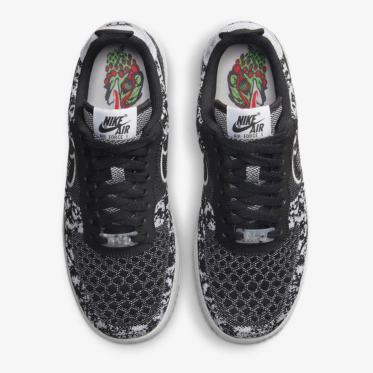 Nike Air Force 1 Crater Flyknit Next Nature Men's Shoes (DM0590-001,Black/Black-White-Pure Platinum) Size 9