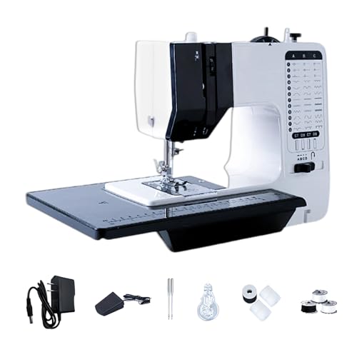 Sewing and Quilting Machine Built in Sewinglight, 38 Stitch Patterns Sewing Machine 2 Thread Lockstitch Adjustable Stitch Length 4 Step Button Hole Sewing Machine for Beginners and Adults