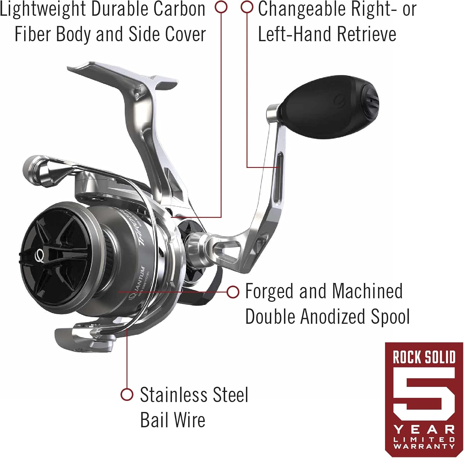 Quantum Throttle Spinning Reel and Fishing Rod Combo
