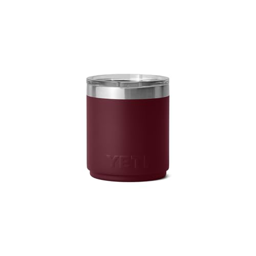 YETI Rambler Lowball, Vacuum Insulated Stainless Steel Stackable Lowball with MagSlider Lid, Stainless Steel, 10 oz (296 ml)