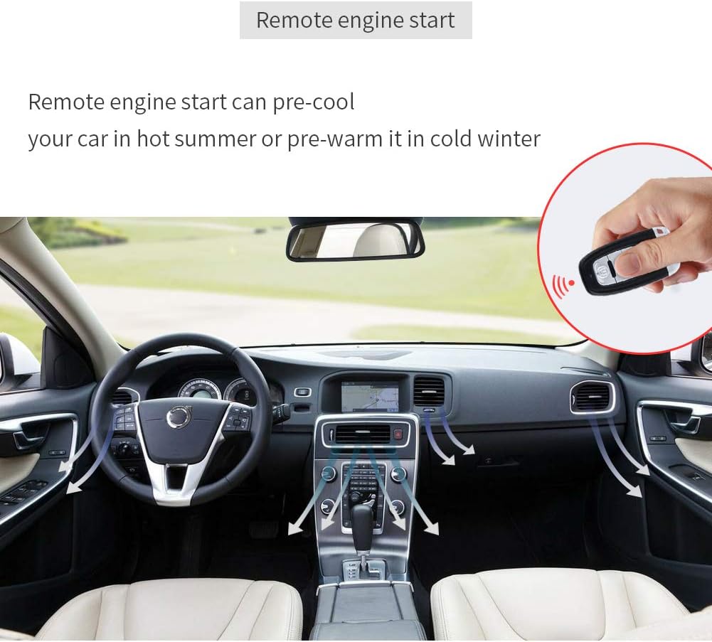 EASYGUARD EC010-SR PKE car Alarm Remote Starter keyless Start Push Start Button keyless Entry Shock Warning Proximity Lock Unlock DC12V