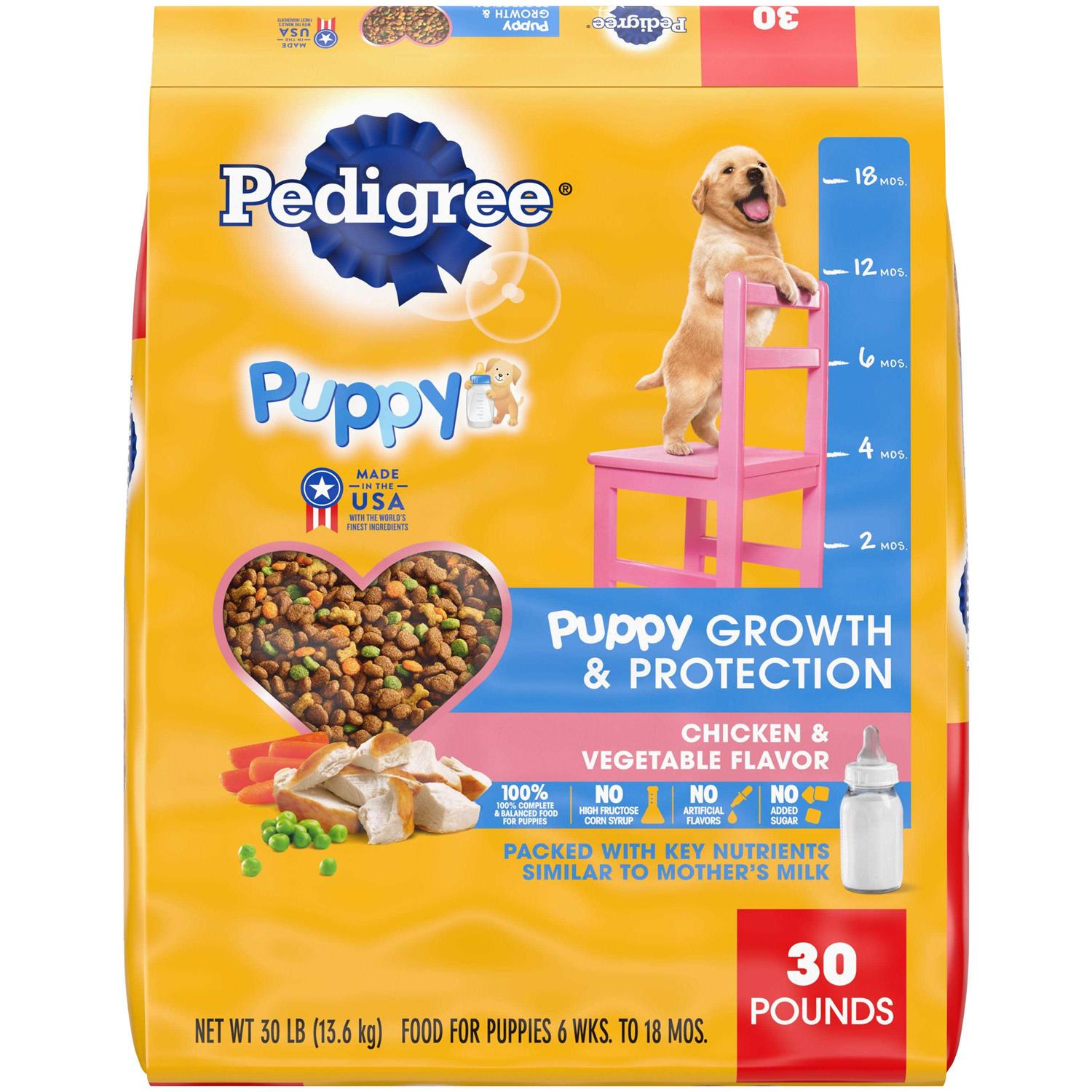 Pedigree Puppy Growth & Protection Dry Dog Food Chicken & Vegetable Flavor - Pet Supplies online store