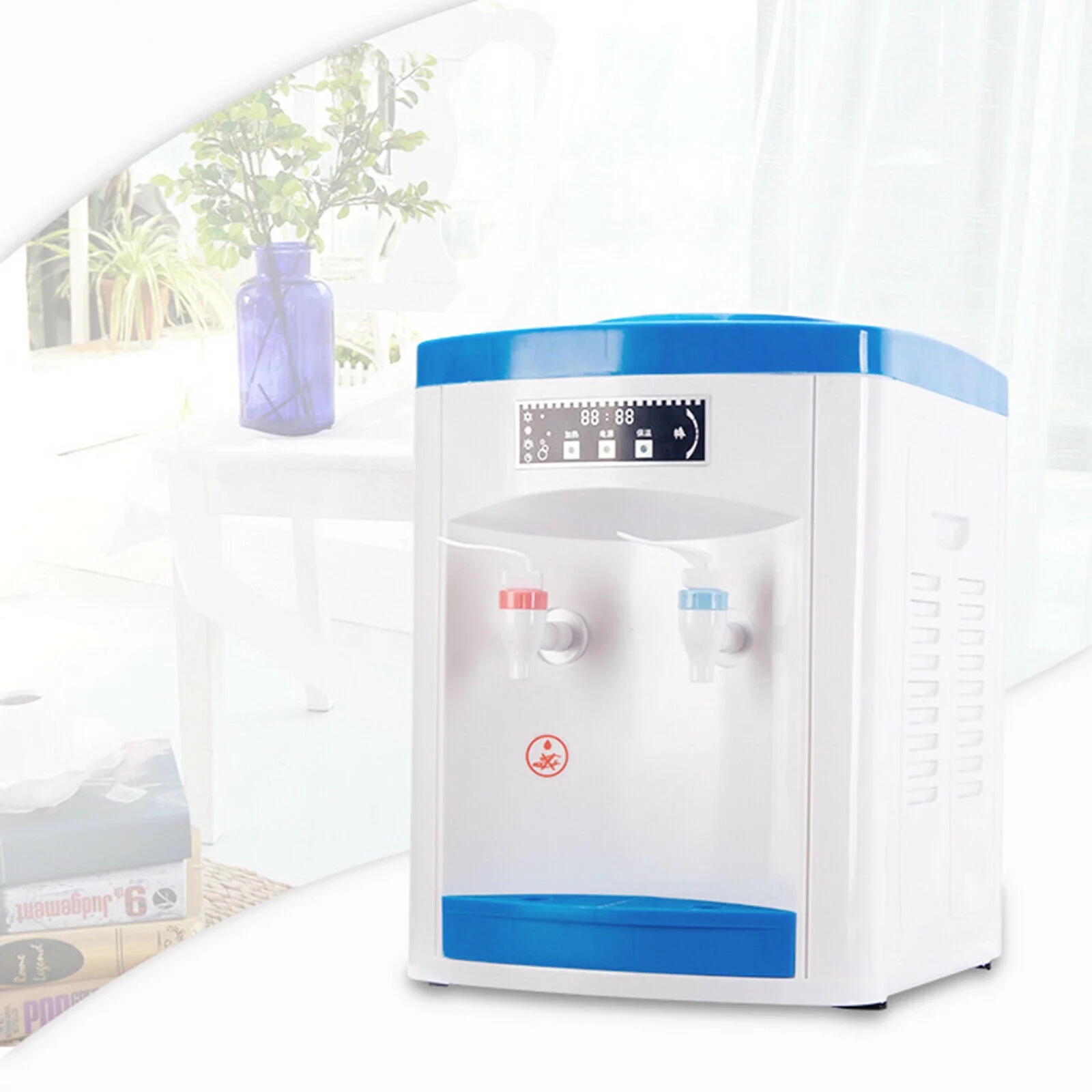 CNCEST Cold/Hot Desktop Water Dispenser, Electric Top Loading Drinking Machine 5 Gallon