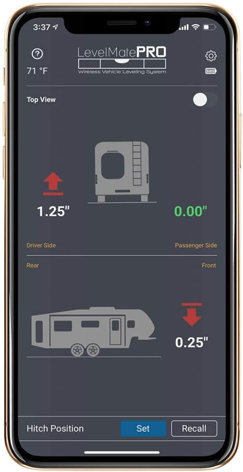 LevelMatePRO Wireless Vehicle Leveling System - Patented Quick and Easy Smartphone RV Leveling Tool - Powered by LogicBlue Technology