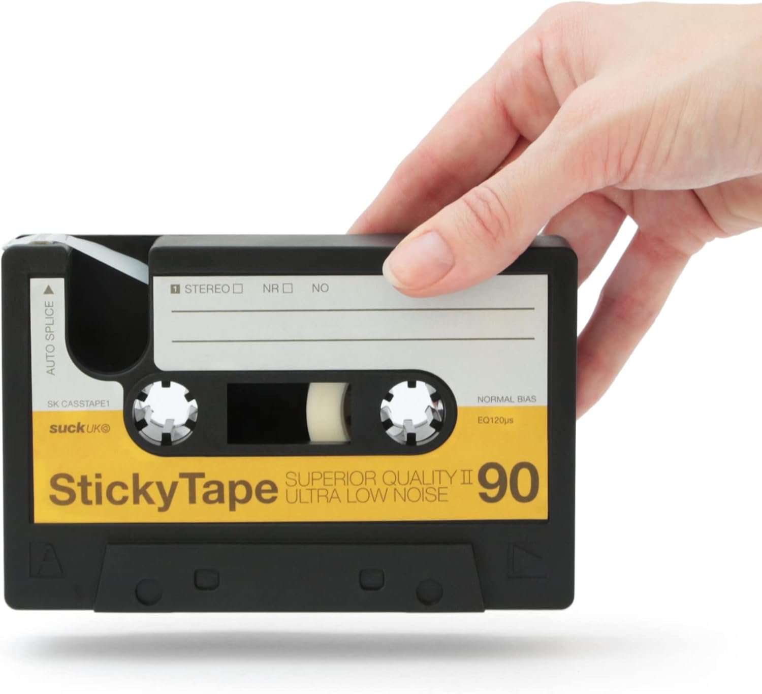 Suck UK Cassette Tape Dispenser | Retro Office Supplies & Desk Accessories | Customizable Office Desk Accessories | Tape Dispensers for Vintage Office Decor | Novelty Tape Holder |