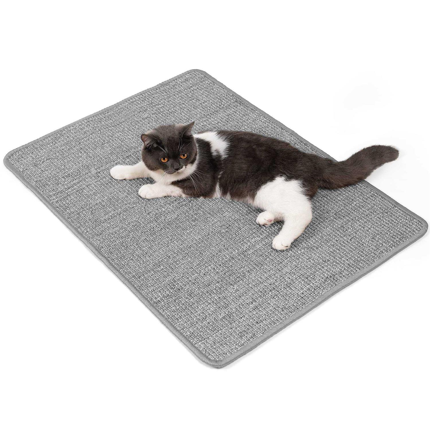Conlun Cat Scratcher Mat,Natural Sisal Cat Scratch Pad,Horizontal Floor Cat Scratching Pads Rug for Indoor Cats Grinding Claws Nails,Cat Furniture - Pet Supplies online store