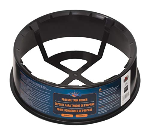 Flame King YSN401 Steel Propane Tank Cylinder With Overflow Protection Device Valve, 40 Lb, White