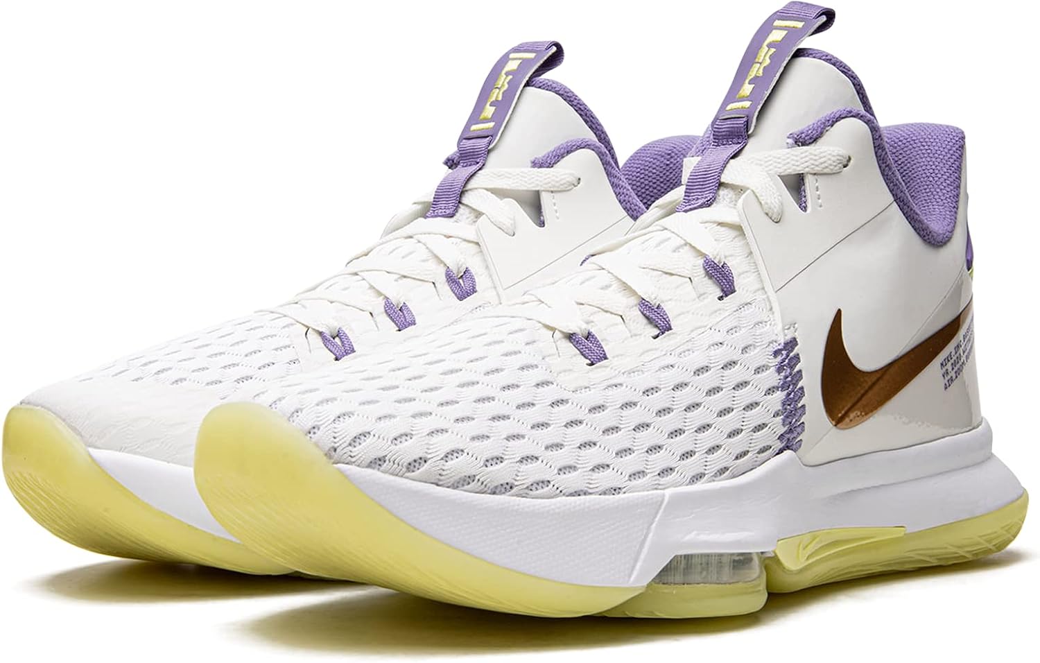 Nike Men's Lebron Witness V Low-top Sneakers, Summit White/White-light Zitro, 11