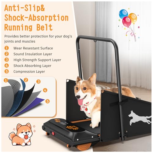 Dog Treadmill for Small & Medium Dogs, Pet Treadmill for Dogs up to 220lbs, Dog Pacer Treadmill for Healthy & Fit Pets - Dog Treadmill Run Walk