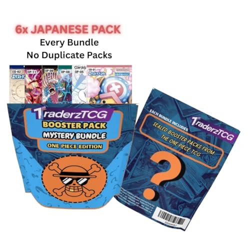 One Piece Cards Pack Bundle: Ideal for One Piece Trading Cards Enthusiasts, Anime Fans, Card Collectors, Comprehensive One Piece Card Collection by TraderzTCG (6 Pack Bundle)