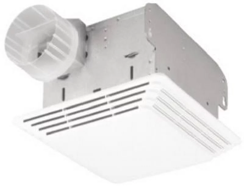 Broan 678 Combaination Bathroom Fan & Light, 50 CFM, White Plastic Grille, Each
