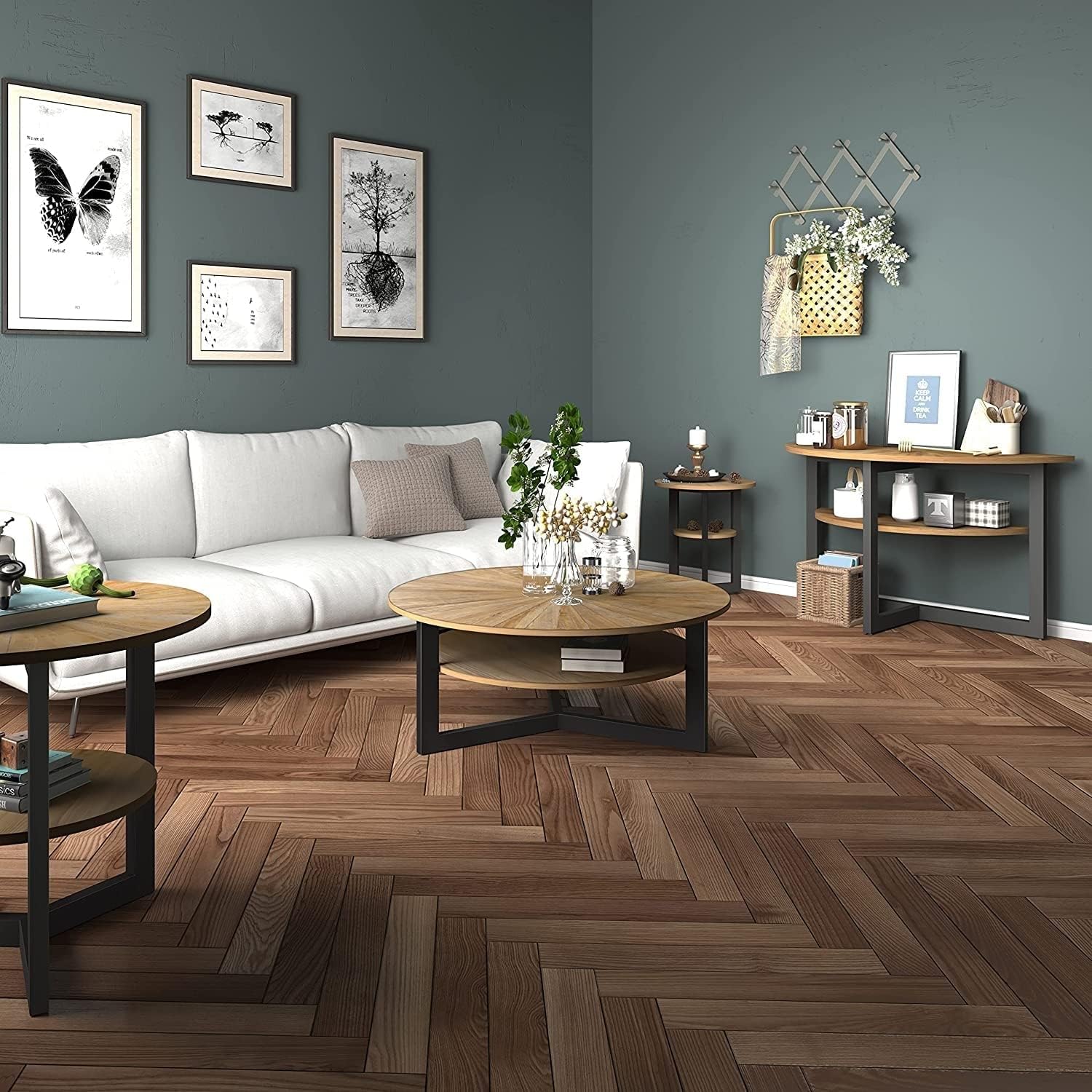 Overstock Round Coffee Table with Solid Wood Storage Circle Center Table Rustic Wood Coffee Table Wood N/A Rustic Wood Coffee Tables, End Tables