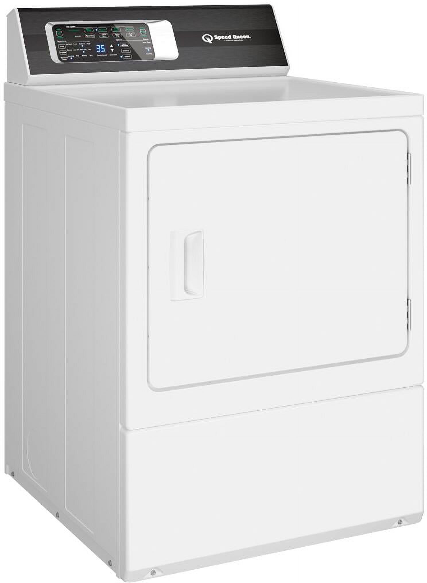 Speed Queen DR7003WE 27 inch ; Electric Dryer with 7 cu. ft. Capacity; Steam Sanitize; Pet Plus; Steam Boost; Drum Lighting; Up-Front Lint Filter; Reversible Door; in White