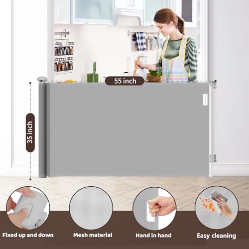 Retractable Baby Gates,Mesh Dog Gate for Doorways,Child Safety Gates for Doorways, Hallways,Baby Gate 33