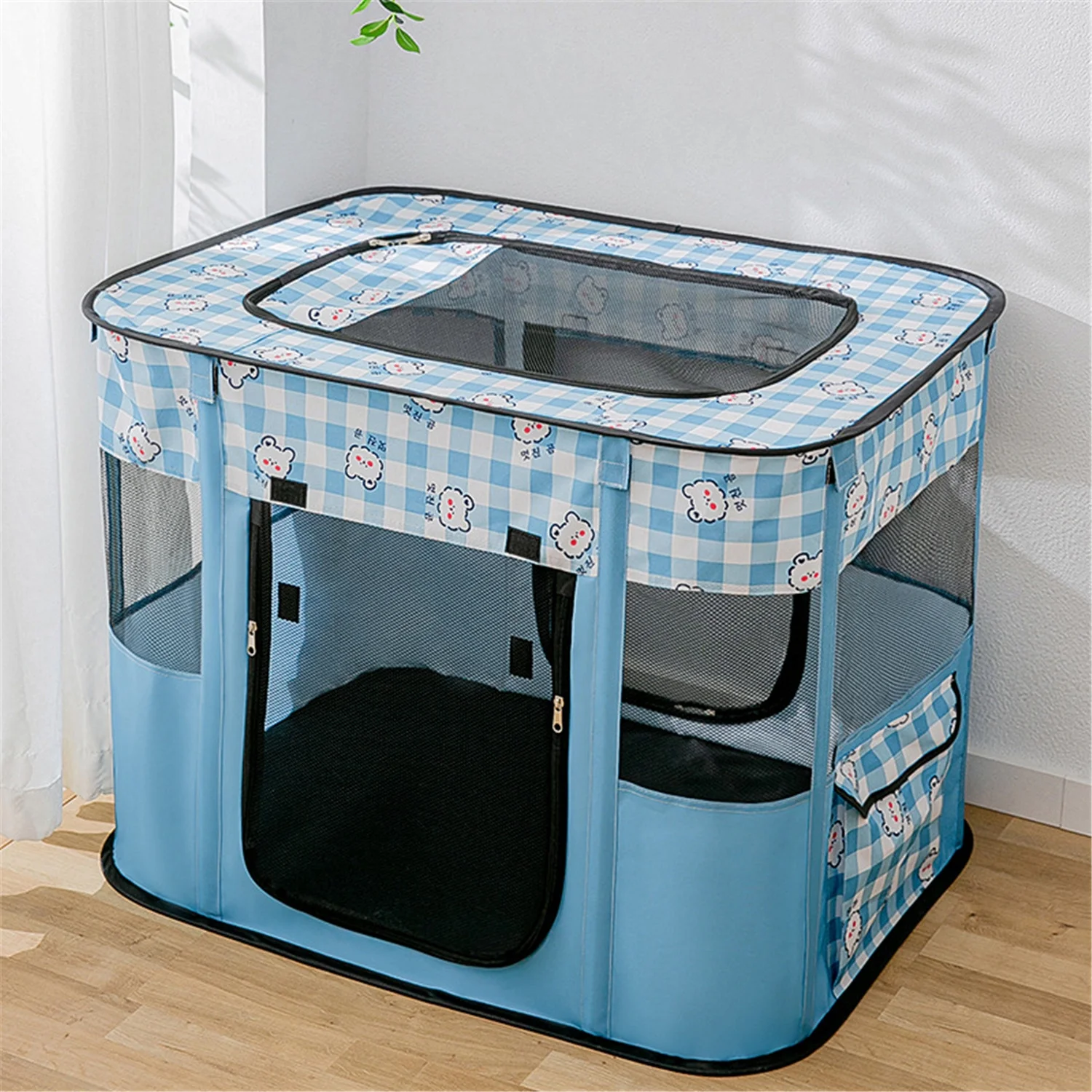 Portable Collapsible Dog Crate, Travel Dog Crate  Foldable for Large Cats & Small Dogs Indoor and Outdoor