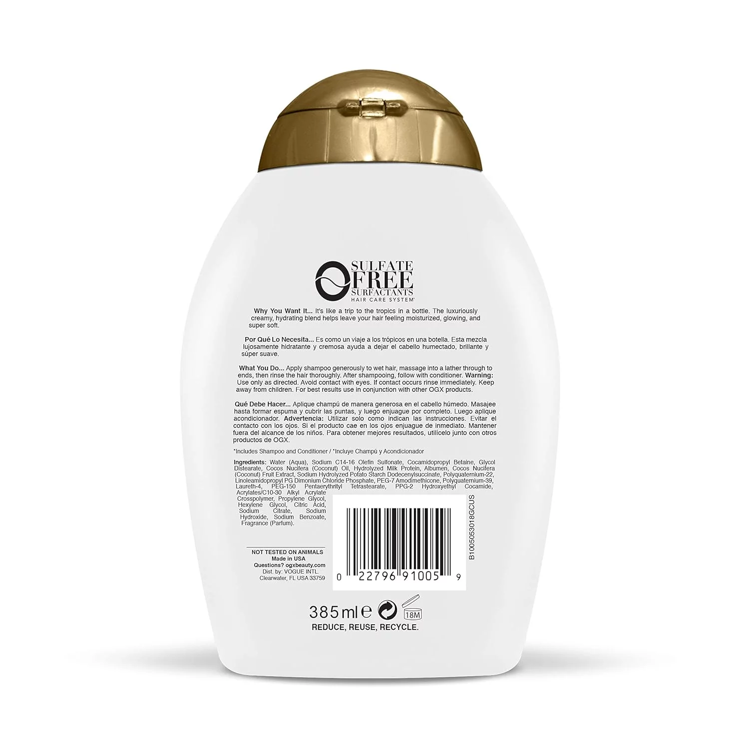 Organix Nourishing Shampoo, Coconut Milk, 13 Ounce (Pack Of 2)