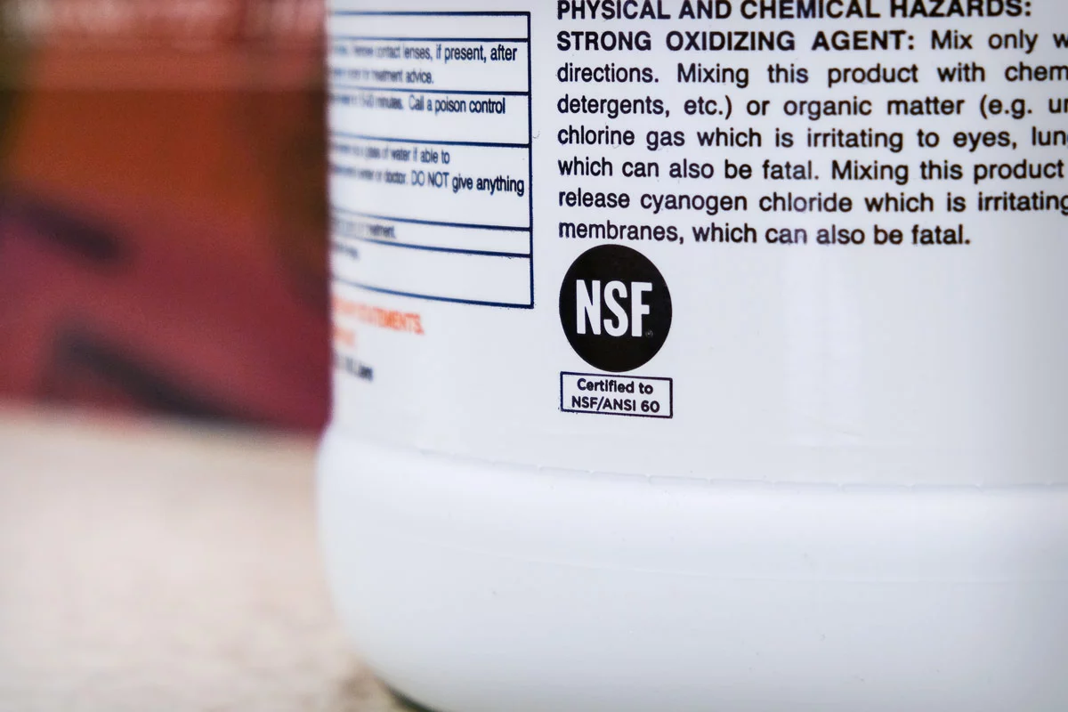 1 Case | Liquid Chlorine Pool Shock, 12.5% Sodium Hypochlorite, NSF 50/60 Certified