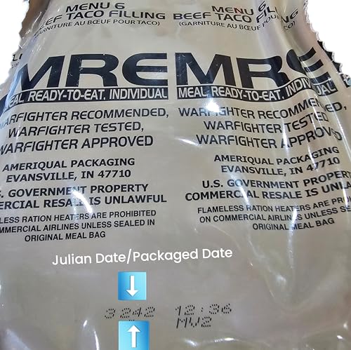 2026 Inspection Dated MREs, U.S. Military Issued, 4-Pack