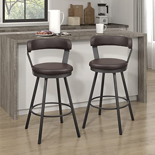 Lexicon Ruthie Swivel Counter Stool, Set of 2, 25.5