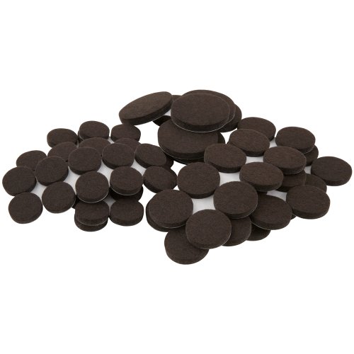 SoftTouch Assorted Self-Stick Felt Furniture Pads - Protect Surfaces from Scratches & Damage, Brown (80)