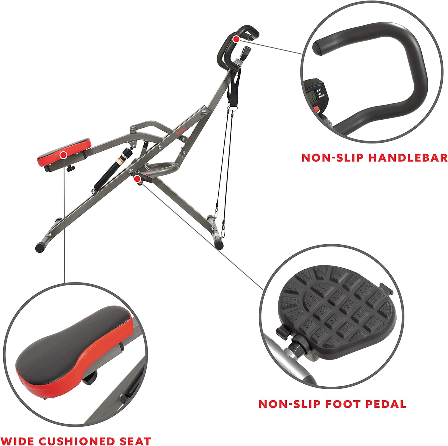 Sunny Health & Fitness Row-N-Ride PRO™ Squat Assist Trainer - SF-A020052