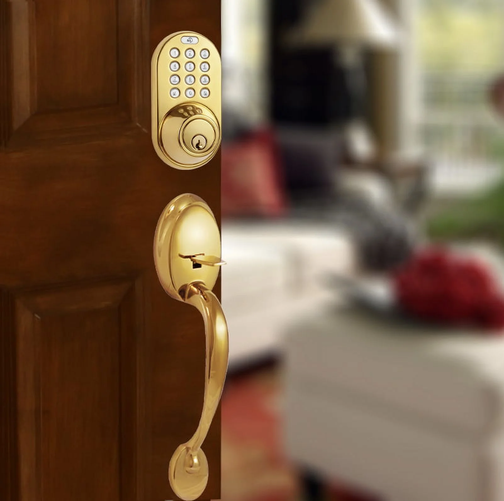 Keyless Entry Deadbolt and Handleset Door Lock with Electronic Digital Keypad