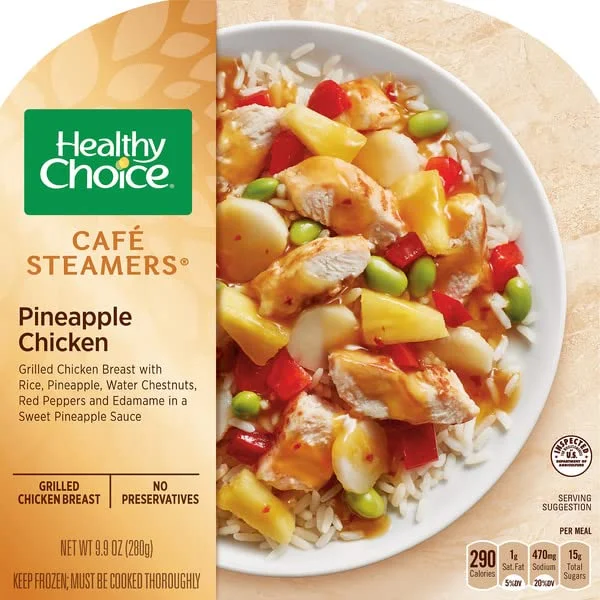 Healthy Choice Meals Variety Pack - Healthy Choice Meatball Marinara - Beef Teriyaki and Pineapple Chicken - 3 Boxes of Each, Total 9
