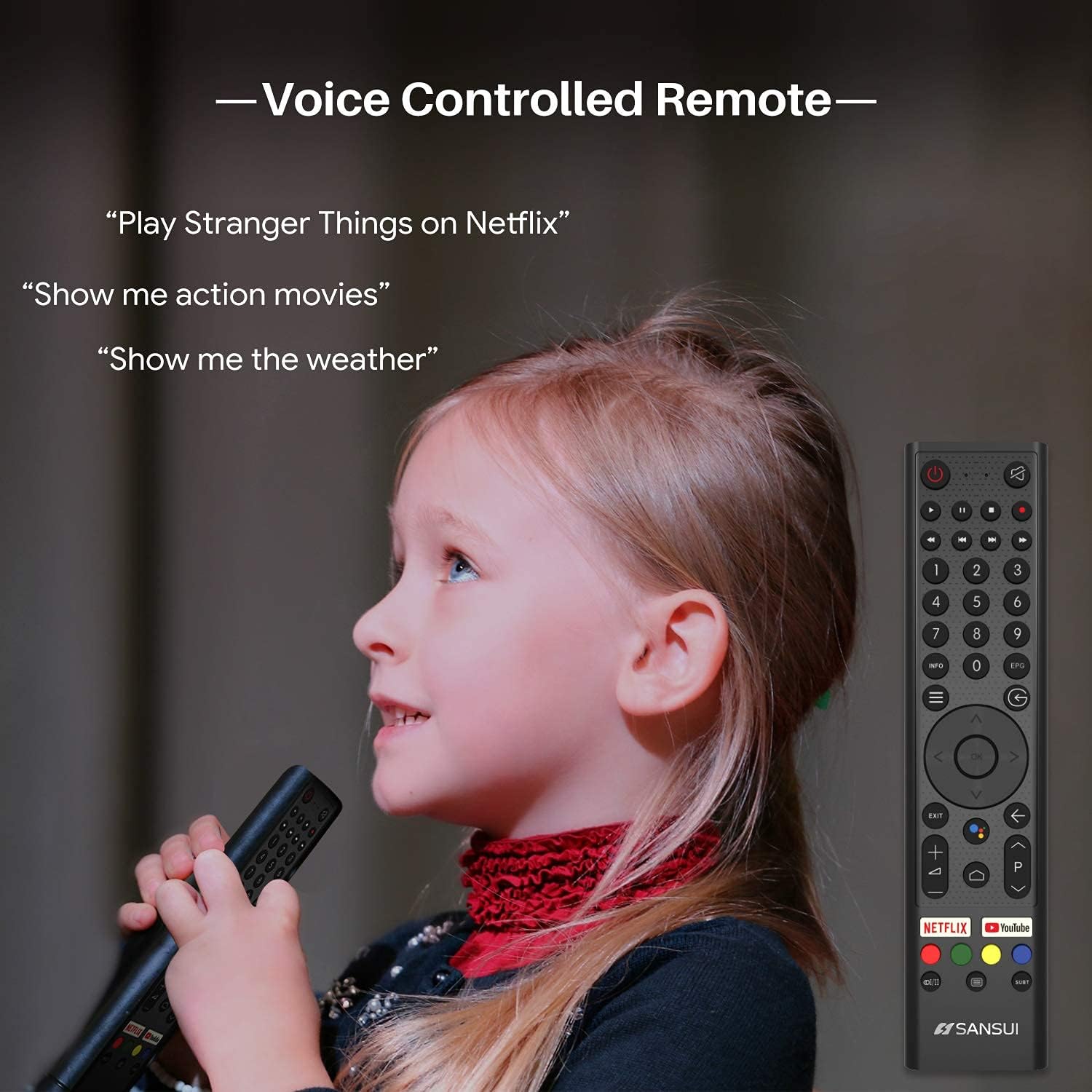 SANSUI ES55S1A, 55 inch 4K UHD HDR Smart LED Android TV with Google Assistant(Voice Control), Screen Share, USB, HDMI…