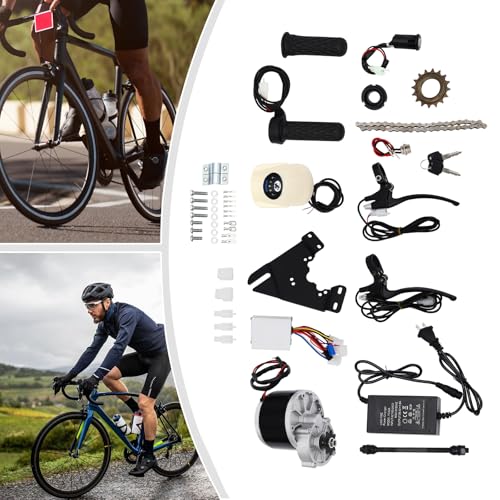 24V Electric Conversion Kit, 250W Mid Kit E-Bike, Electronic Conversion Installation Kit for Bicycle Chain Drive, Bike Kits for Electric Geared Bicycle Derailleur