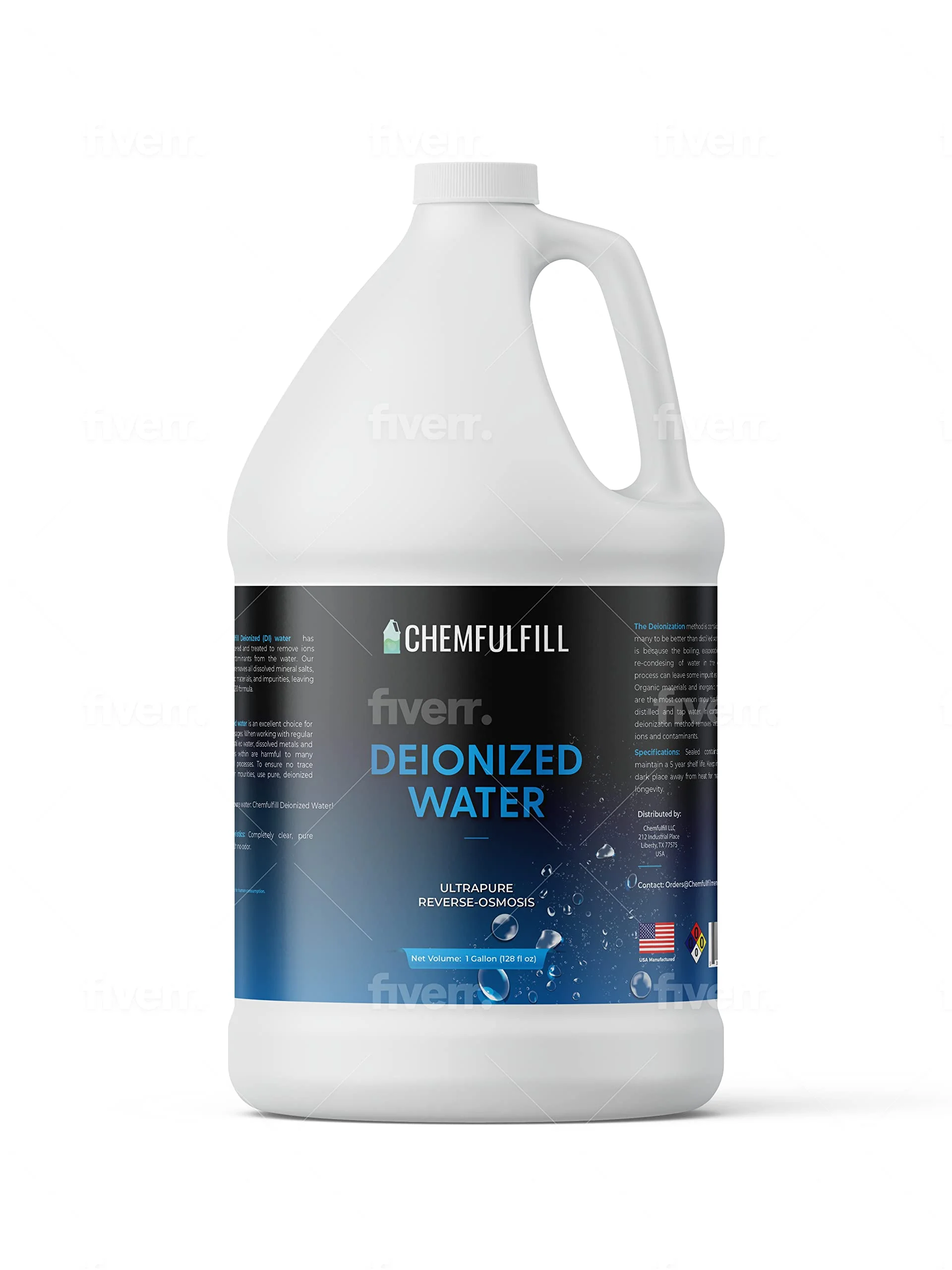 Chemfulfill Deionized Water � Ultrapure �Ion Removed� Water (Gallon (128 fl oz))