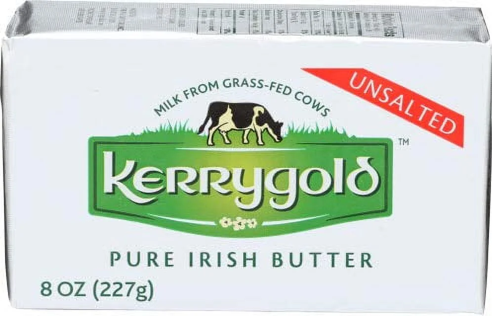 Kerrygold Pure Irish Grass-Fed Butter, 8 Oz (8 Pack)