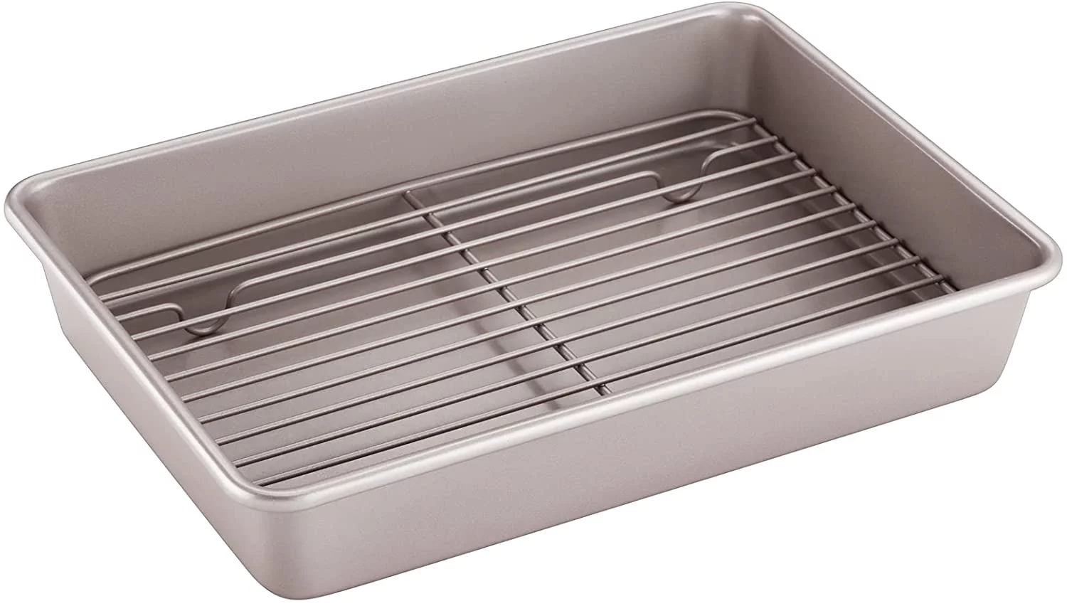CHEFMADE Roasting Pan with Rack, 13-Inch Non-Stick Rectangular Deep Dish Oven-BBQ Bakeware for Oven Baking 9