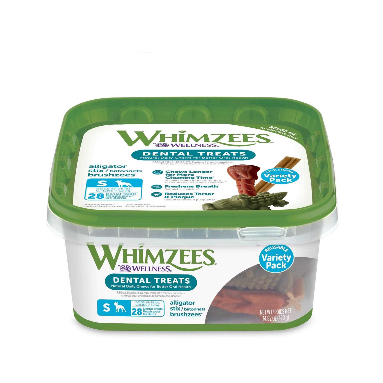 Whimzees Natural Dental Variety Tub Dog Treats - Pet Supplies online store