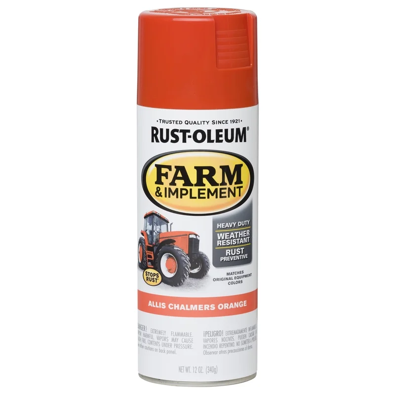 6 Pc, Rust-Oleum Specialty Indoor And Outdoor Gloss Allis Chalmers Orange Farm & Implement 12 Oz