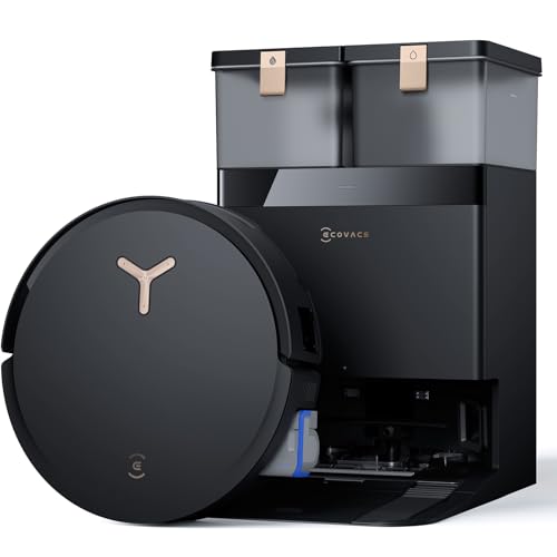 ECOVACS DEEBOT T50 MAX PRO Omni Robot Vacuum and Mop, 18,500Pa Suction, 18mm Auto-Lift, ZeroTangle &TruEdge 2.0, AIVI 3.0 Obstacle Avoidance, Auto Hot Water Mop Wash/Dry/Refill, Self-Emptying