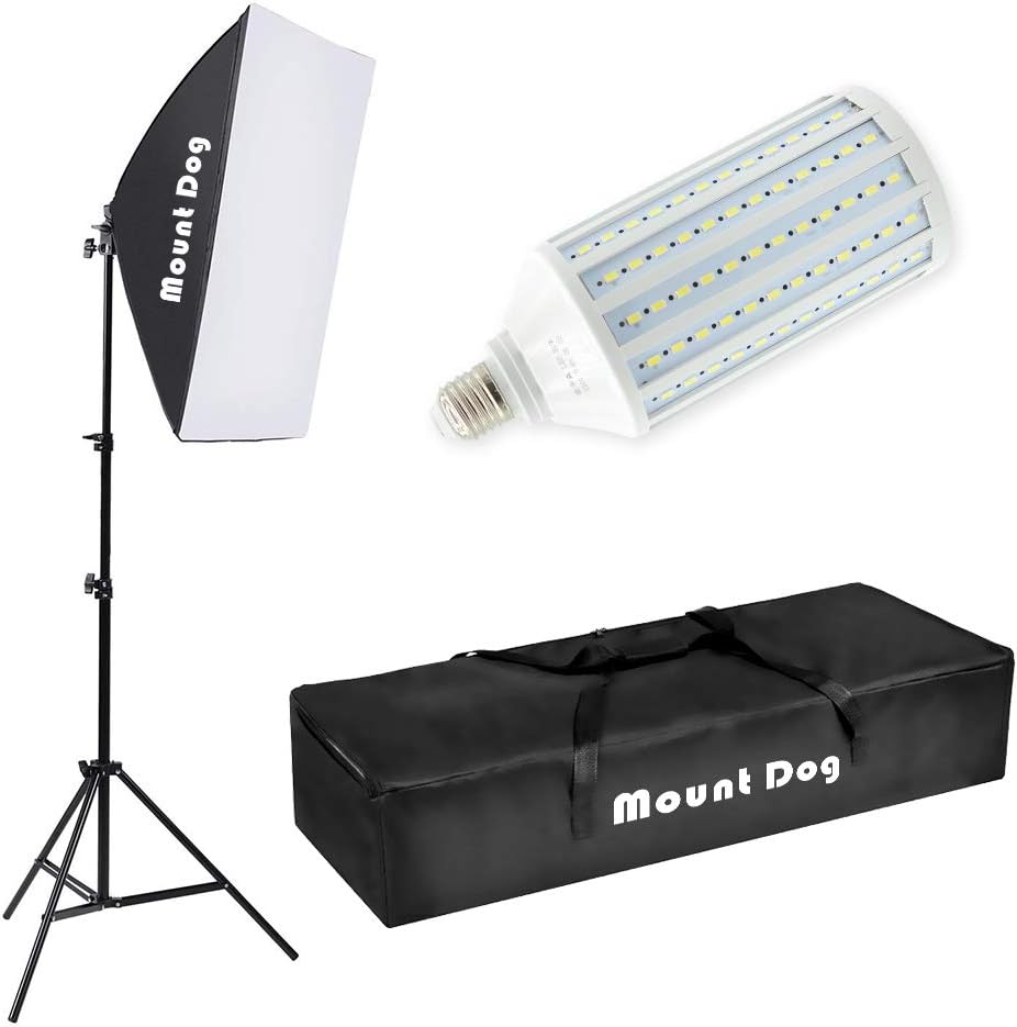 MOUNTDOG LED Softbox Photography Lighting Kit with 20