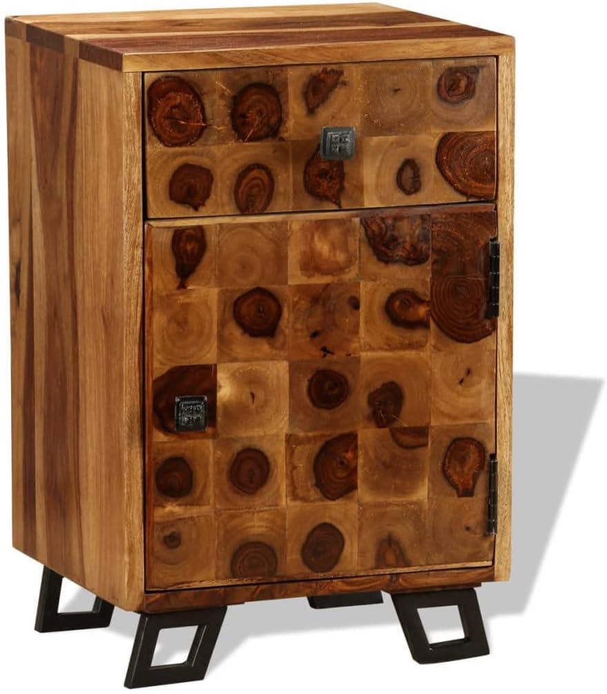 Nightstand, Night Stand for Bedroom, Nightstands Bedside Tables, Small Night Stands, Bed Side Table Solid Sheesham Wood 14.6