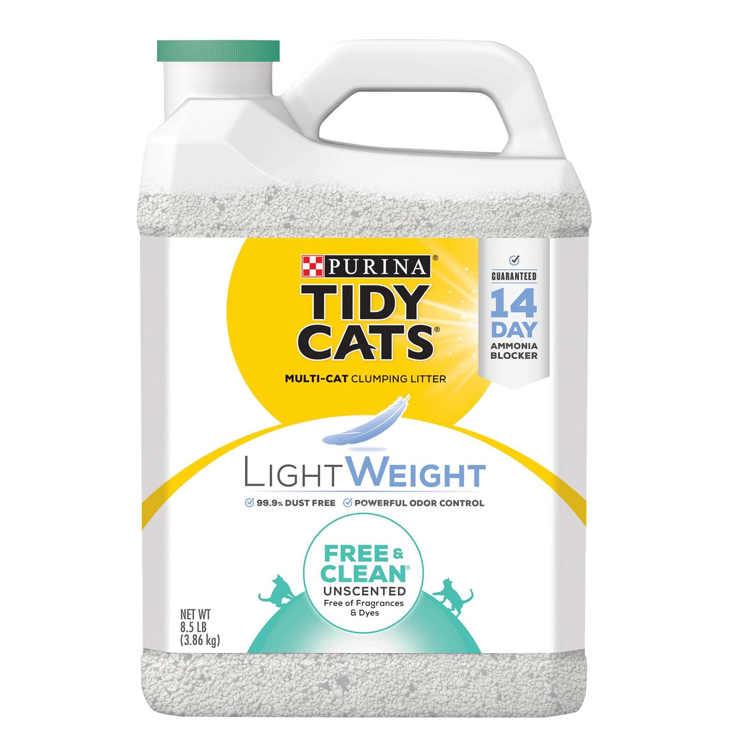 Purina Tidy Cats Low Dust LightWeight Free & Clean Unscented Multi Clumping Cat Litter - Pet Supplies online store