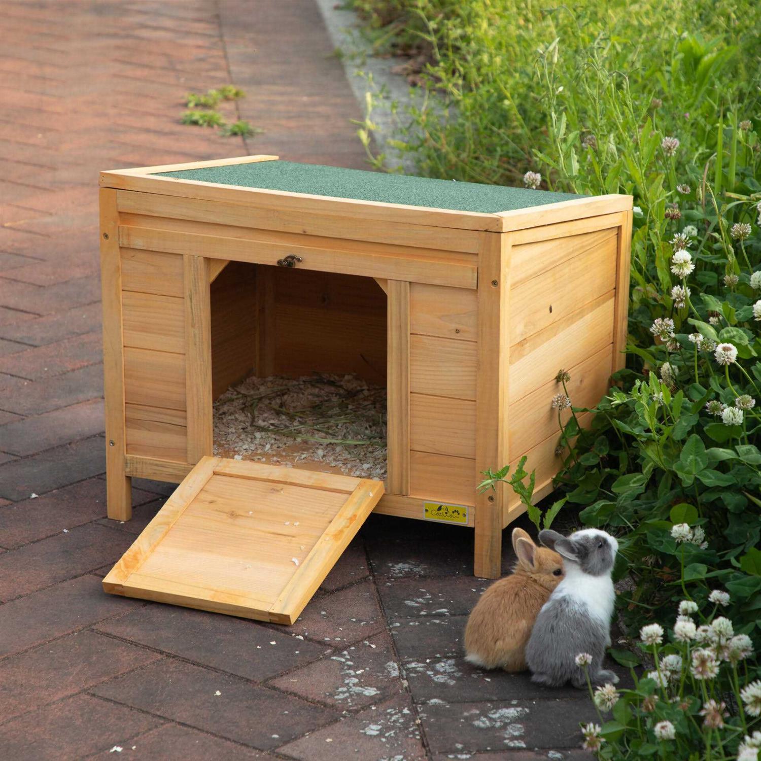 Coziwow24′′L Waterproof Wooden Outdoor Rabbit Enclosure - Pet Supplies online store