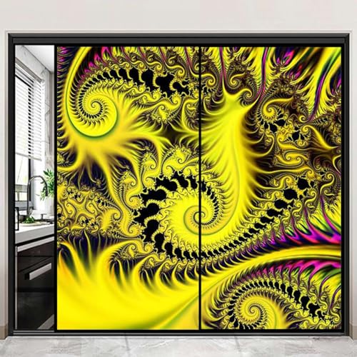 Blackout Window Privacy Film Sticker Flowers Window Film Electrostatic Sticker Opaque Privacy Glass Sticker Retro Floral and Bird Animal Patterns 17.7 W x 35.4 L lnch Red and Green